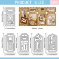 thumbnail image 2 of Troqueles para tarjetas plegables de exhibición, ideales para scrapbooking, sellos postales y plantillas de corte para marcos metálicos., 2 of 7