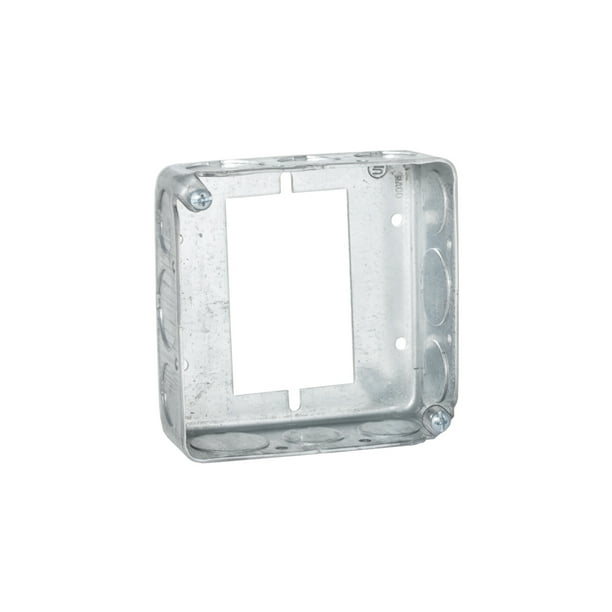 Raco 4 in. Square Metal 2 gang Extension Ring Gray