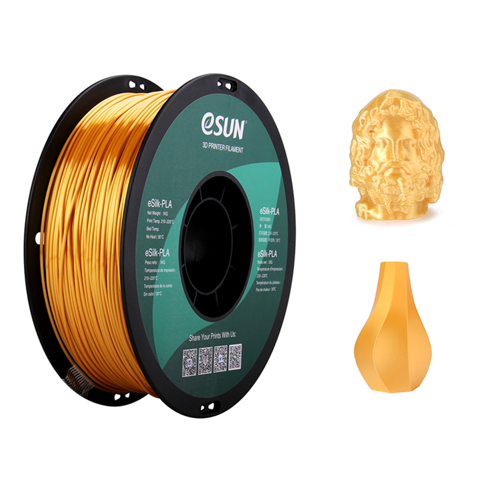 GIANTARM PLA Filament 1.75mm Silk Copper,3D Printer PLA Filament 1kg Spool 