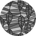 thumbnail image 1 of Ahgly Company Machine Washable Indoor Round Transitional Charcoal Black Area Rugs, 6' Round, 1 of 7