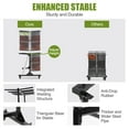 thumbnail image 5 of Folding Table And Chair Cart, Folding Chair Strorage Rack With Cover, Height Adjust, PVC Lock Wheels, 400 LBS/800 LBS Capacity For 42 Chair/84 Chair, Heavy Duty Metal Chair Rack, 5 of 8