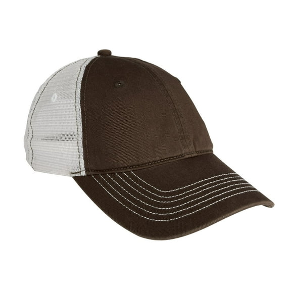 District Adult Unisex Regular Plain/Mesh Cap Ch Brown/White One Size Fits All