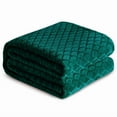 thumbnail image 2 of RUIKASI Brushed Flannel Blanket Dark Green Throw, Super Soft and Cozy Blankets All Season Use, 2 of 9