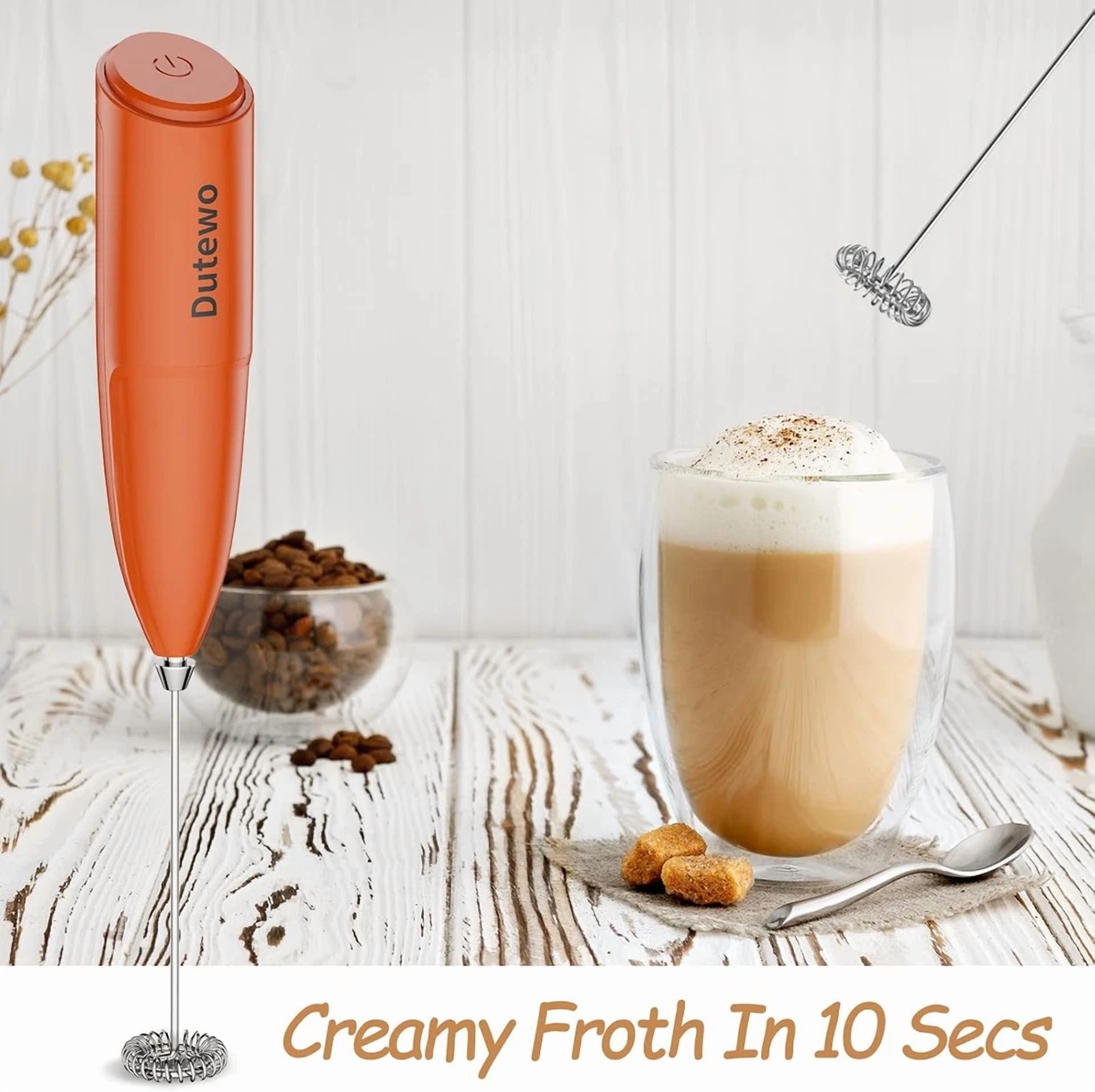 CRESTIN- Hand Mixer Milk Frother For Coffee - Dutewo Frother Handheld Foam Maker For Latt