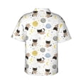 thumbnail image 3 of Balery Cute Cat Print Men's Hawaiian Shirts Short Sleeve Beach Shirt Relaxed Fit Vacation Button Down Shirts-X-Large, 3 of 9