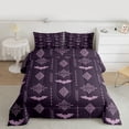 thumbnail image 2 of Feelyou Damask Flower Queen Comforter Set, Retro Aztec Bat Animal Bedding Set, 3pcs, 2 of 8