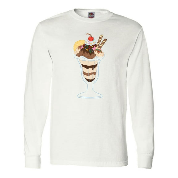 Inktastic Ice Cream Sundae Long Sleeve T-Shirt
