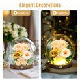 thumbnail image 7 of Preserved Roses in Glass Dome with LED Light – Real Long-Lasting Roses, Eternal Flowers for Delivery, Mothers Gift for Her, Mom, Wife, Anniversary and Birthday Presents for Women, Champagne, 7 of 7