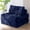 Dark Blue, variant on HomePerch Folding Sofa Bed Convertible Sleeper Chair, Foldable Floor Sofa with Pillow & Back Support, Portable Chair Bed for Living Room, Bedroom, Apartment, Beige