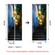 thumbnail image 4 of (77x200cm,Vista nocturna del edificio) Etiqueta de la puerta Efecto Trompe l'oeil 3D Interior PVC Pegatinas de pared para decoración de la pared Sala de estar Cocina Dormitorio Baño Papel pintado, 4 of 5