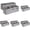 White/ Light Grey Stripe, variant on Basics Cube Organizer Storage Bins Handles, Collapsible Fabric, Pack of 6, 10.5"x10.5"x11", White/ Light Grey Stripe