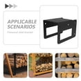 thumbnail image 3 of COMPUKAS 2 Pcs Support de Rangement pour Bûches de Bois de Chauffage Noir en Acier Robuste pour Cheminée, 3 of 7