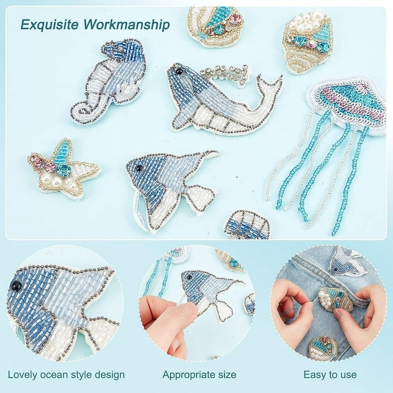  60pcs Butterfly Iron on Patches, 2 Size Embroidered Sew  Applique Repair Patch : Everything Else
