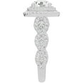 thumbnail image 4 of Unique Moments Lab Grown 2 ct Round Cut Diamond Halo Infinity Engagement Ring 14K White Gold, 4 of 6