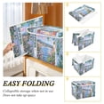 thumbnail image 2 of Yayeee Collapsible Cube Storage Bin with Lid Fabric Closet Decorative Basket with Handles, Blue Floral Window, 2 of 7