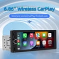 thumbnail image 3 of Radio Multimedia para Coche de 1 Din, 6,86 Pulgadas, HD, Carplay, Pantalla Táctil, Enlace de Espejo, Estéreo, Bluetooth, USB, FM, Cámara, 3 of 5