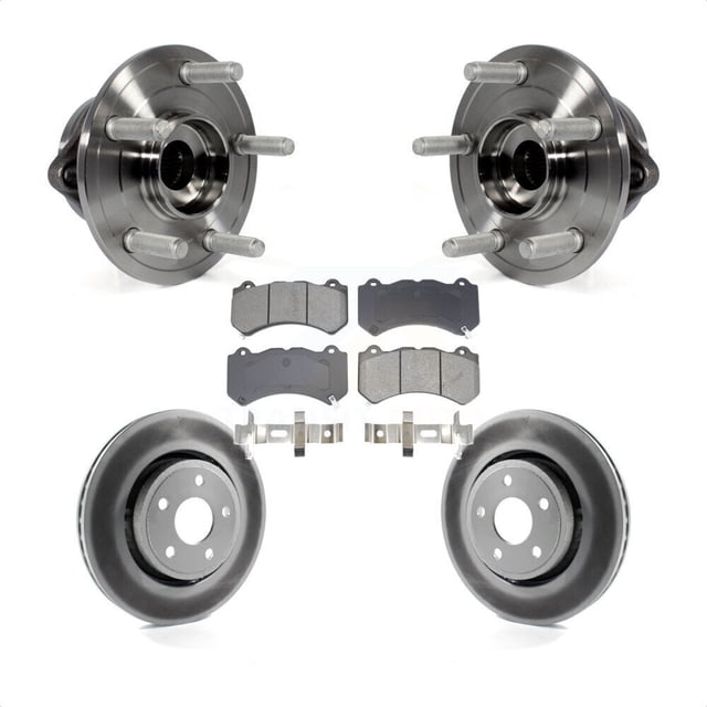 Transit Auto Ensemble de Roulement de Moyeu avant Rotors de Frein à Disque Enduits et Plaquettes Semi-Métalliques pour Voiture 2022 Dodge Durango R T avec Freins Brembo KBB-128752