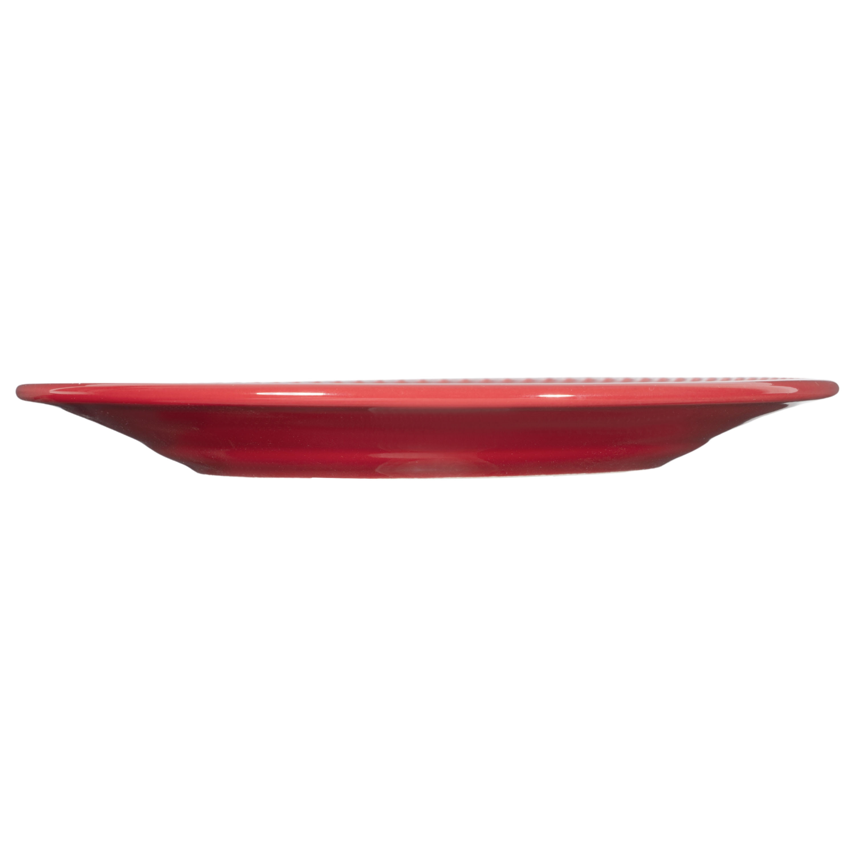 Mainstays Stonerware Brynn red 10.39 inch dinner plate