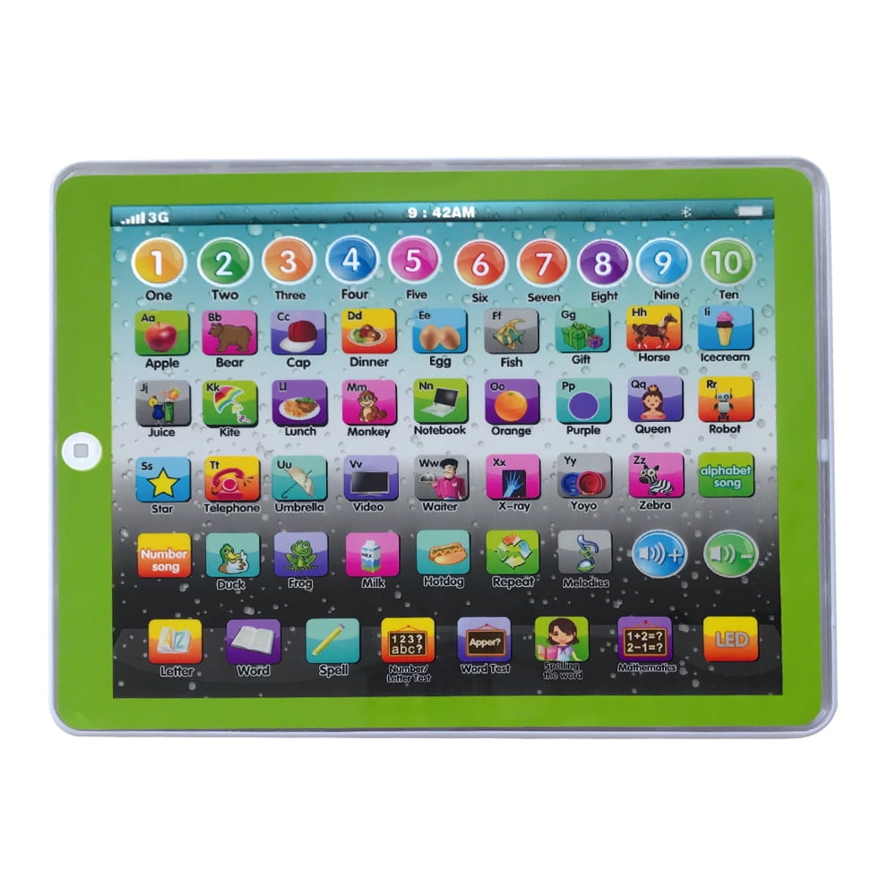 Bhxteng English Learning Tablet Toy Kids Tablet Preschool Early ...