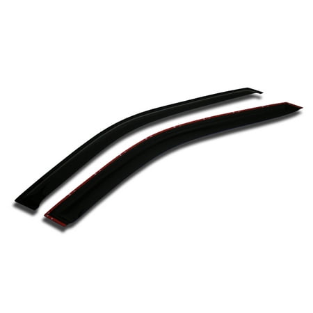 TuningPros WV2M-217 Outside Mount 2.0mm Window Visor Deflector Rain Guard Dark Smoke 2 Pcs Set For 1992-1995 Honda Civic Coupe/Hatchback