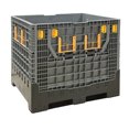 thumbnail image 1 of Collapsible Bulk Container, 47.2" L x 39.4" W x 39.4" H, Grey, 1 of 2