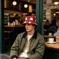 thumbnail image 4 of 2026 New National Flag Bucket Hat, Unisex Breathable Sun Protection Hat, Packable Wide Brim Fisherman Cap for Soccer Fans Outdoor Hiking Travel, 4 of 6
