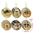 thumbnail image 3 of Wooden Christmas Tree Ornaments, Religious Christmas Decorations, 12-Piece Handcrafted Jesu and Crosses Set, Intricate Wooden Craftsmanship, 3 of 8