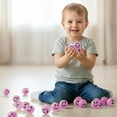 thumbnail image 4 of ArtCreativity Smiley Face Glow in the Dark Bouncy Balls for Kids, Purple, 36 Pack, 4 of 9