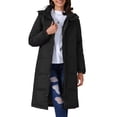 thumbnail image 1 of Abrigo acolchado grueso de invierno para mujer INSPIRE CHIC, parka cálida, chaqueta de plumas con capucha, abrigo largo acolchado, talla XL, negro, 1 of 6