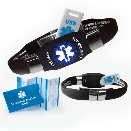 Medical Medical Id Bracelet - ELITE USB 2GB Medical Alert ID Bracelet! Waterproof! Choose Color!