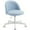 Light Blue, variant on Ktaxon Armless Home Office Desk Chair Cute Mid Back Vanity Stool Teddy Velvet Swivel Task Chairs with Wheels Gray
