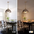 thumbnail image 3 of Modern Pendant Light, 18"Farmhouse Pendant Light Industrial Large Dome Antique Silver Chandelier Ceiling Hanging Lighting for Dining Room Kitchen Island Bar Hallway Entryway, 3 of 12