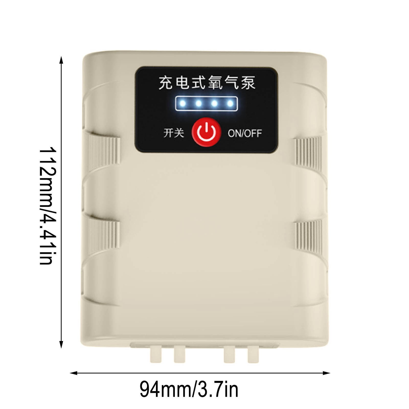 USB Rechargeable Fish Tank Aerator Pump, Lithium Battery Oxygen Pump with 2 Hole and 4 Hole Options, Continuous Aeration for Aquariums Fish Farming Outdoor Use