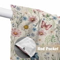 thumbnail image 4 of Pink Spring Floral Swag Valances for Windows 2 Pack, Kitchen Window Curtains 36 Inch Length, Elegant Pastoral Flowers Butterflies Rustic Privacy Swag Curtains for Living Room/Bathroom 36"x36", 4 of 8