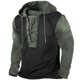 thumbnail image 1 of Gibobby Sudadera polar hombre Sudadera DE Bloques con Capucha Colores Stretch Hombre Hoodie(Verde,G), 1 of 4