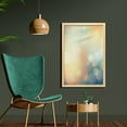 thumbnail image 2 of Abstract Wall Art with Frame, Under Sea Ocean Sea Inspired Image Sunbeams Like Details Print, Printed Fabric Poster for Bathroom Living Room Dorms, 23" x 35", Dark Blue and Pale Green, by Ambesonne, 2 of 2