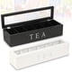 thumbnail image 5 of Caja De Almacenamiento De Té De Madera Caja De Té De 6 Compartimentos Organizador De Almacenamiento Titular De Bolsa De Té Caja De Cofre De Almacenamiento Con Tapa Transparente Anggrek Otros, 5 of 8