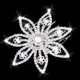 thumbnail image 3 of Clips de peine de pelo de diamantes de imitación de cristal de flor nupcial de boda de plata jinwen Peine, 3 of 6