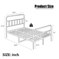 thumbnail image 7 of Metal Platform Bed frame with Headboard, Sturdy Metal Frame, No Box Spring Needed(Full), 7 of 7