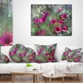 thumbnail image 3 of Designart Red and Pink Flowers on Green - Floral Throw Pillow - 18x18, 3 of 4