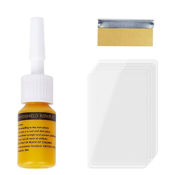 Glass Repair Kit, 3 ml Windshield Glass Repair, Cracks Gone Glass Repair Kit, Car Window Glass Crack Chip Resin Auto Windscreen Repair