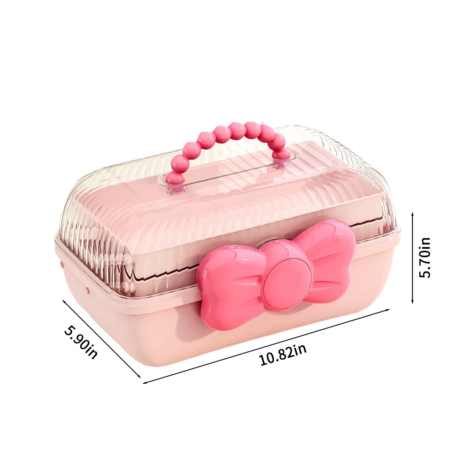 Btomtd Cute Hair Accessories Storage Box Plastic Miscellaneous