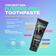 Grind Whitening Toothpaste, Hydroxyapatite, Fluoride Free, Enamel-Safe, Charcoal, 4oz