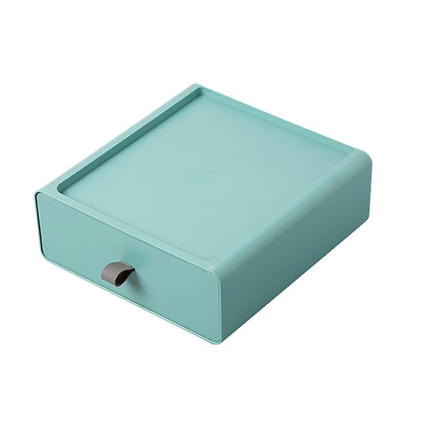 melotizhi Desktop Storage Box Organizer Drawer Stackable Large Capacity Sundry Container Jewelry Case Cosmetic Makeups Dressing Home Desktop Organization, Blue