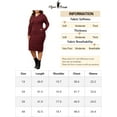 thumbnail image 6 of Agnes Orinda Plus Size Sweater Dress for Women Long Sleeve Hooded Midi Dresses 4X Burgundy, 6 of 6