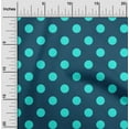 thumbnail image 2 of oneOone Viscose Jersey Teal Blue Fabric Dots Craft Projects Decor Fabric Printed By The Yard 60 Inch Wide-8S, 2 of 7