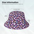 thumbnail image 3 of Balery Skull colorful mushroom rainbow Sombreros para el sol para hombre y mujer, sombrero de pescador con UPF 50+, 3 of 6