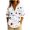 White-b, variant on Sexlip Casual Printed T-shirt Long Sleeve Lapel Button Comfortable Top Stylish and Fashionable for Daily Wear Home Work Relaxation Women’s Apparel White M