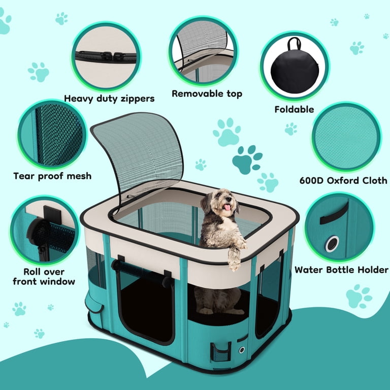 BEBANG Pet Playpen with Shade, Portable Tent photo 5