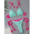 thumbnail image 5 of Conjunto de Bikini con cordones para mujer, traje de baño Sexy con cordón, ropa de playa de leopardo, 2 piezas, 5 of 5